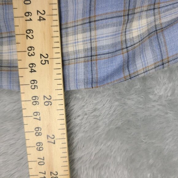 Peter Millar Shirt Mens 2XL Blue Check Plaid Long Sleeve Flex Finish Button Up - Picture 6 of 6